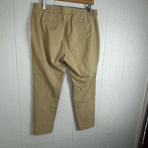 J. Jill Premium Bi-Stretch Ponte Knit Tapered Ankle Pants Size 14 Tan Khaki - Picture 8 of 9